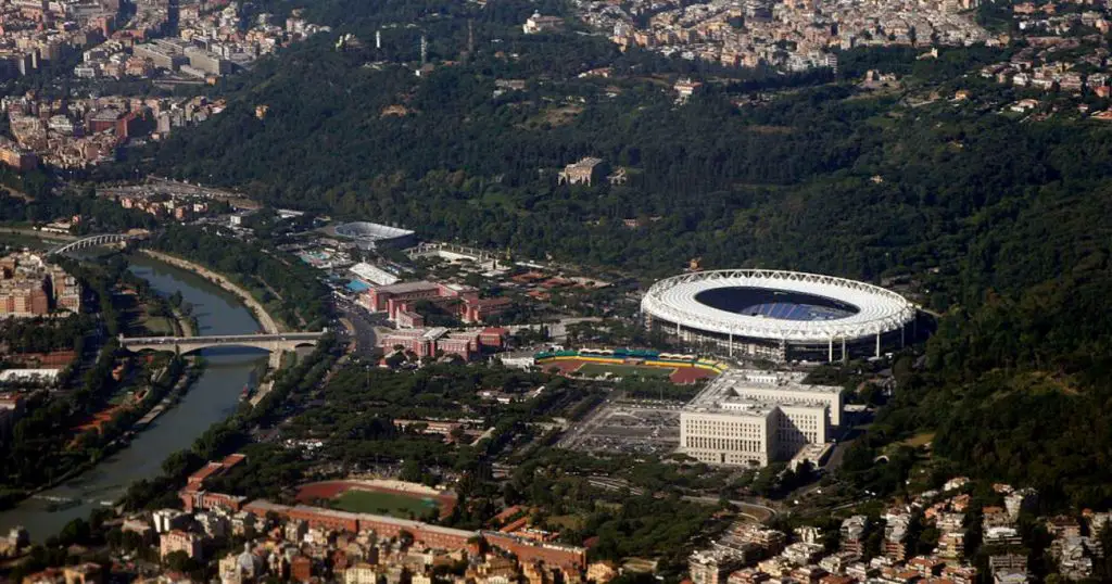 Stadio Olimpico aerial view