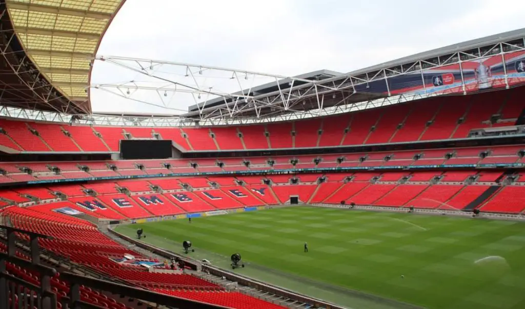 Biggest stadiums in England Wembley