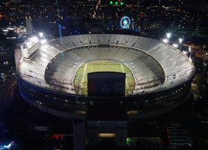 Cotton Bowl Stadium at night