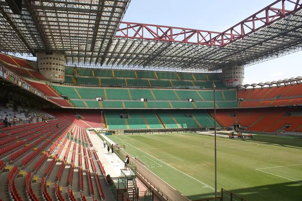 Biggest stadiums in Italy San Siro Milan