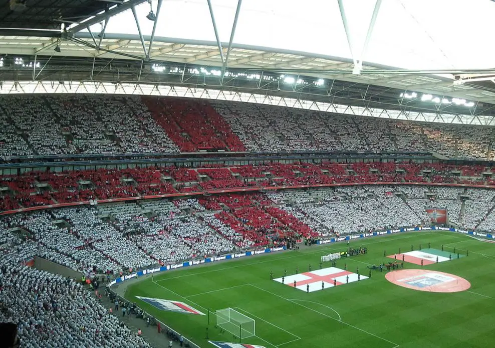English fans at Wembley