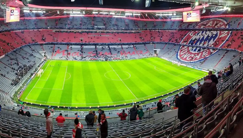 Allianz Arena with Bayern Logo