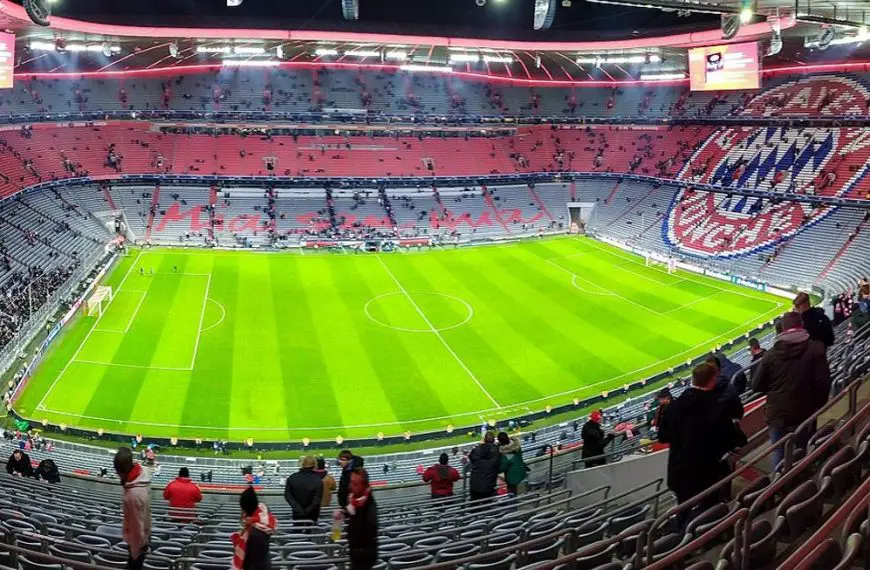 Allianz Arena with Bayern Logo